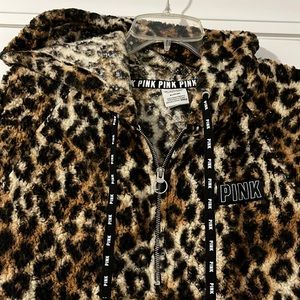 PINK Cheetah 1/2 Zip Pullover